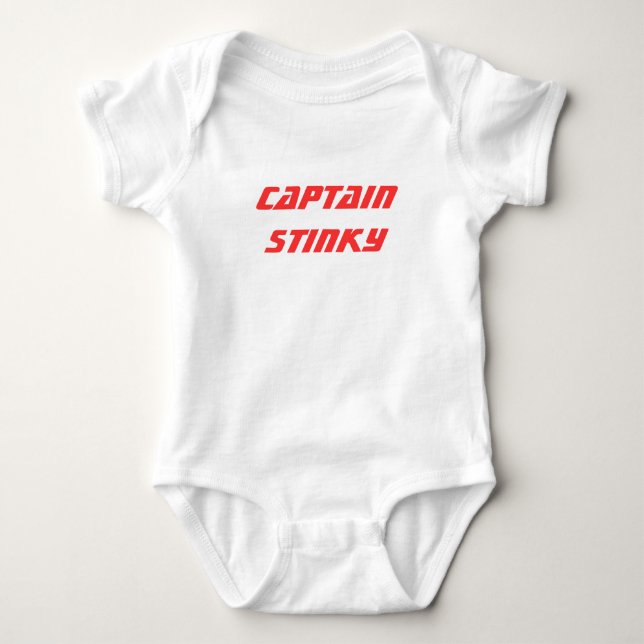 Captain Stinky Baby Bodysuit (Front)