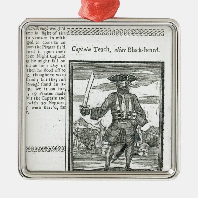 Captain Teach, Alias Black Beard Metal Ornament (Front)