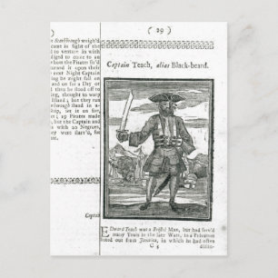 Captain Teach, Alias Black Beard Postcard