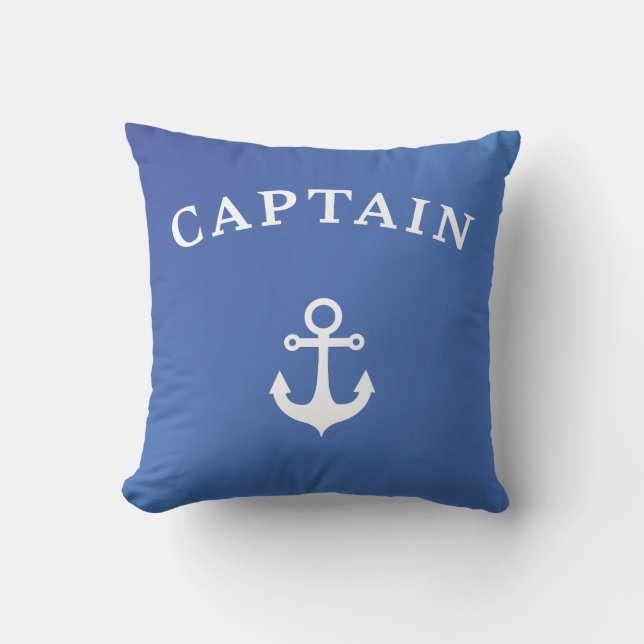 Captain Throw Pillow (Front)