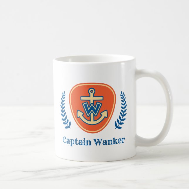 "Captain Wanker" Coffee Mug (Right)