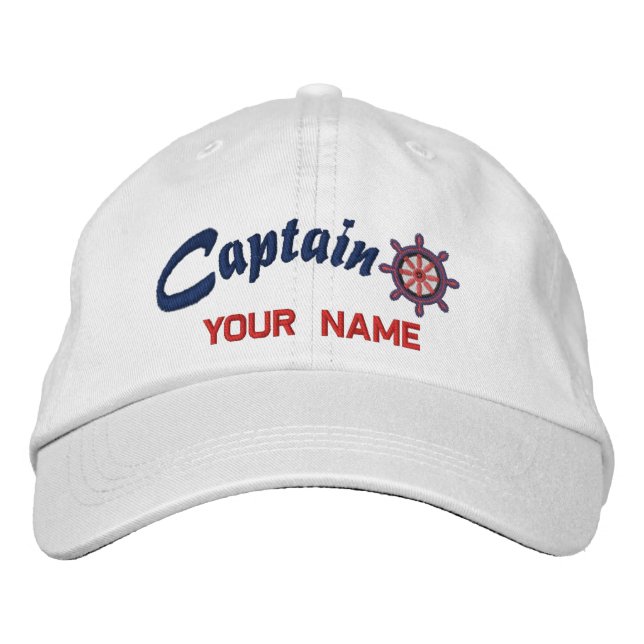 CAPTAIN Wheel Personalized Cap (Front)