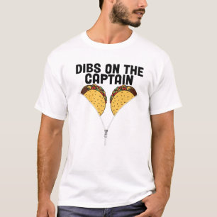 Captain Wife Dibs On The Captain Hat Anchor Sungla T-Shirt