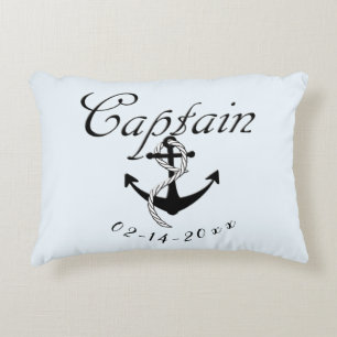 Captain with Anchor Accent Pillow