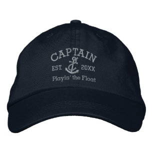 Captain With Anchor Personalized Embroidered Hat