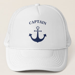 Captain with Japanese anchor Trucker Hat