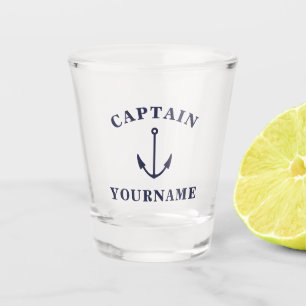 Captain Your Name Nautical Anchor Shot Glass