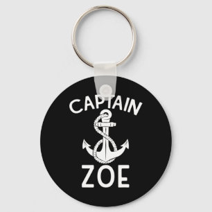 Captain Zoe Ship Boating Sailing Boat Yacht Keychain