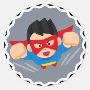 "Captain Zoom" Classic Round Sticker