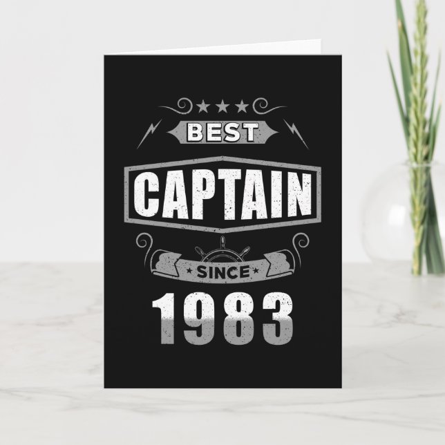 Captain's Birthday Best Captain Since 1983 Card (Front)