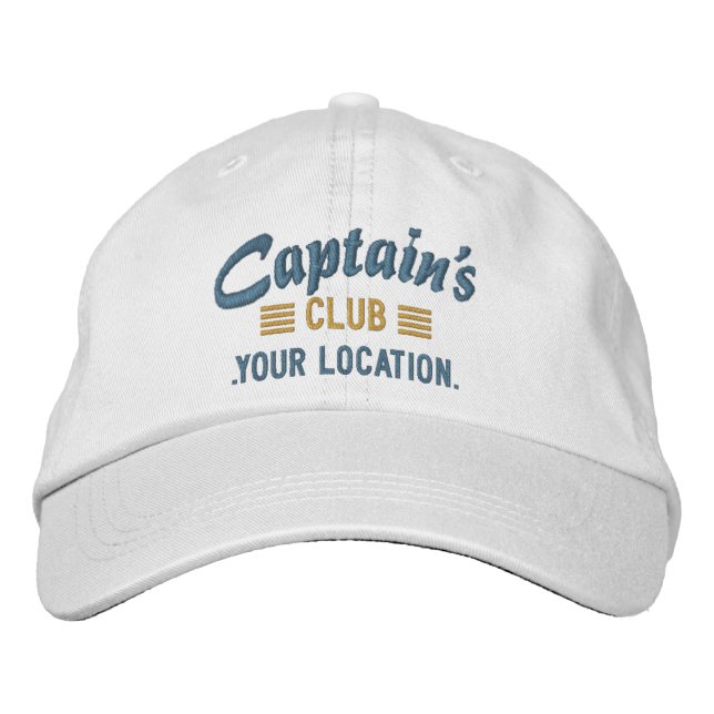 Captain's CLUB Personnalisez-le casquette brodé (Devant)