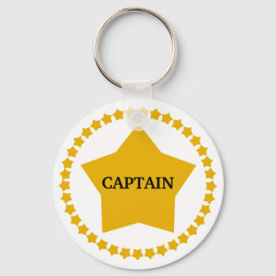 Captain's Gold Star Keychain