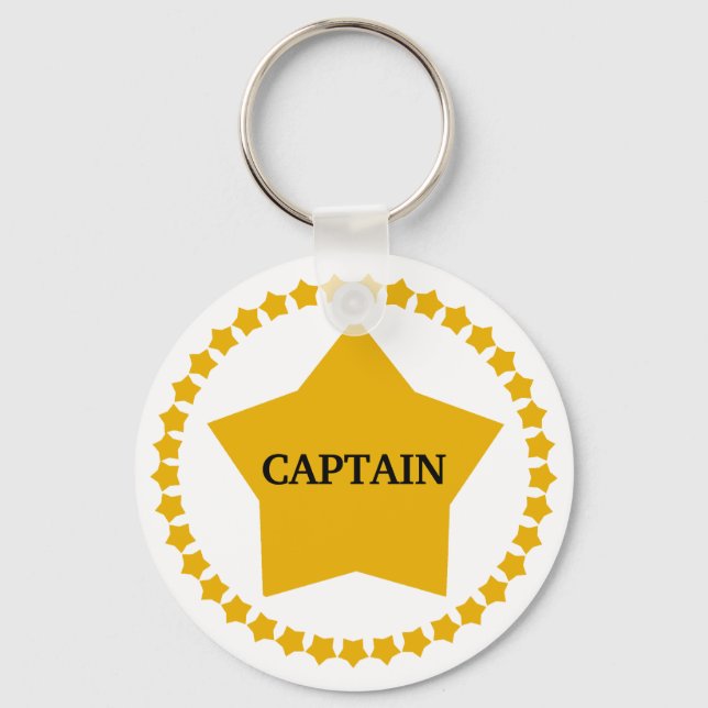 Captain's Gold Star Keychain (Front)