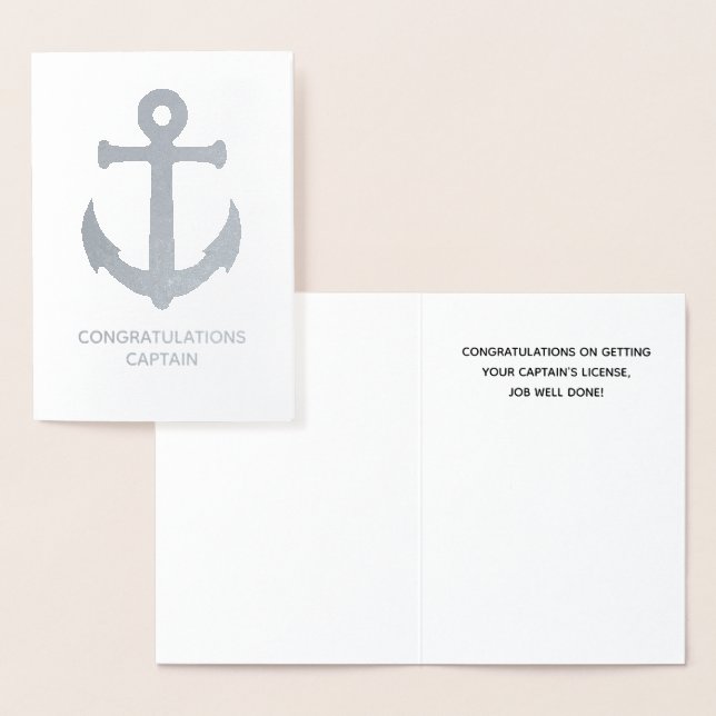 Captains License  Congratulations Card (Display)