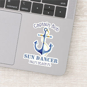 Captain's Name Boat Name Authentic Nautical Anchor