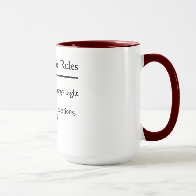 Captain's Rules Mug (Right)