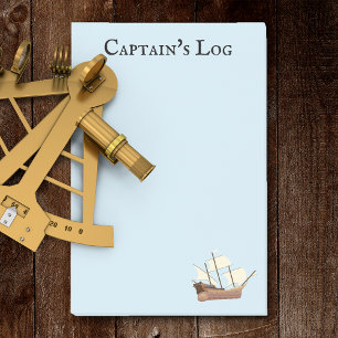 Captain's Ship Log Post-it Notes