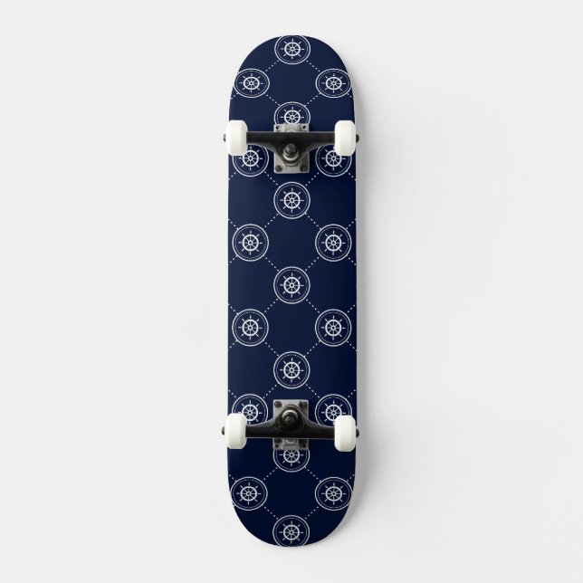 Captain'S Wheel Pattern Skateboard (Front)
