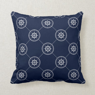 Captain'S Wheel Pattern Throw Pillow