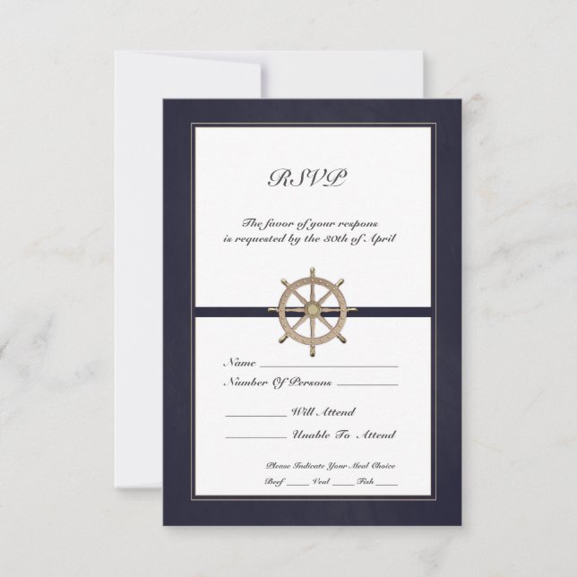 Captains Wheel RSVP Card (Front)