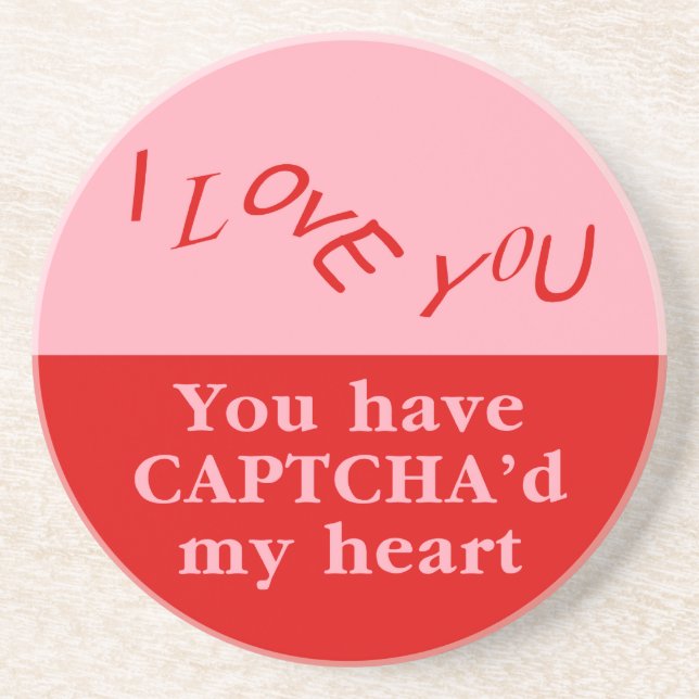 Captcha Valentine Coaster (Front)