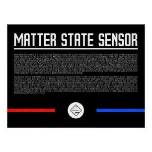 Capteur d'état de la matière Affiche Brillante