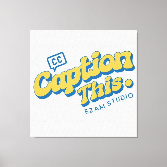 caption minimal design  canvas print (Front)