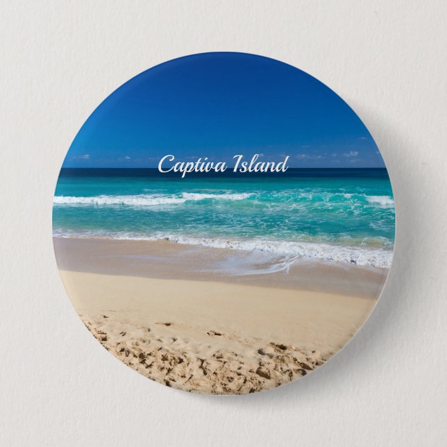 Captiva Island, Florida, 3 Inch Round Button (Front)