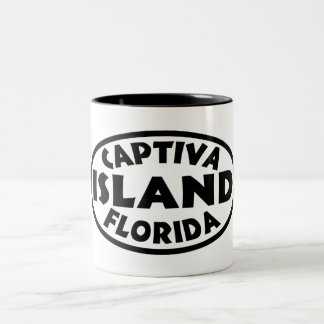 Captiva Island Florida black Two-Tone Coffee Mug