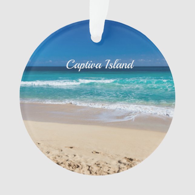 Captiva Island, Florida, sandy beach Ornament (Front)