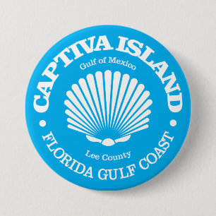 Captiva Island (seashell) 3 Inch Round Button