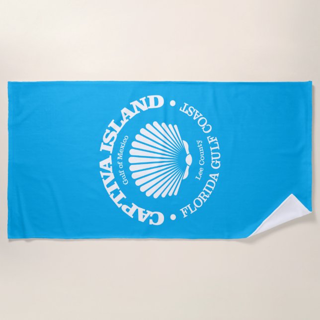Captiva Island (seashell) Beach Towel (Front)