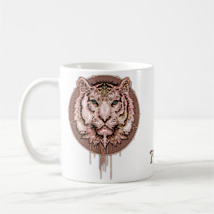 Captivating and artistic depiction of a tiger coffee mug