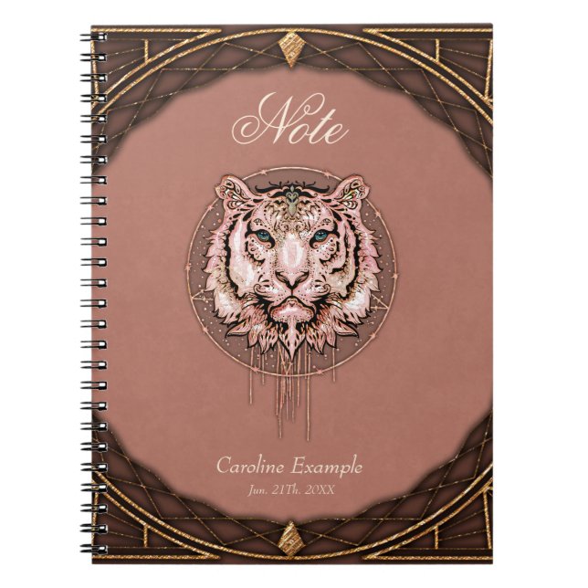 Captivating and artistic depiction of a tiger notebook (Front)