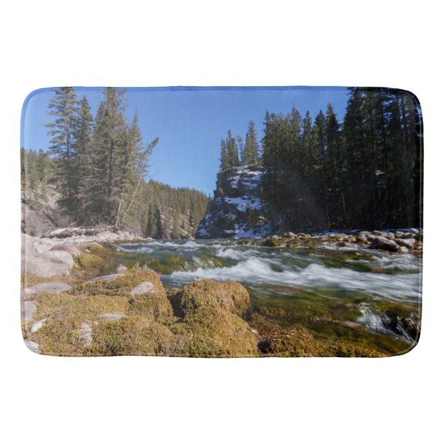 Captivating Beauty of the Athabasca River Bath Mat (Front)