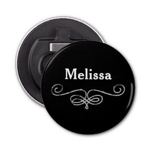 Captivating black and silver bottle opener