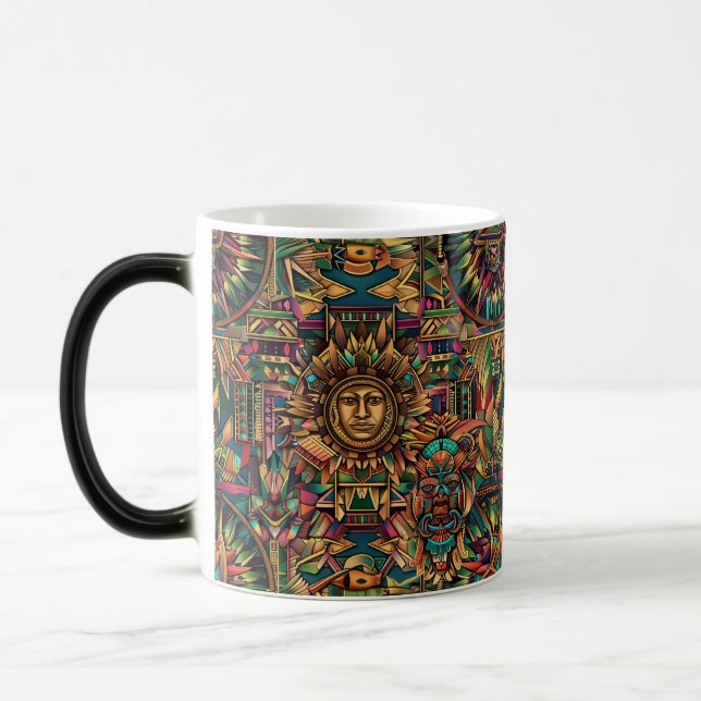 Captivating Blue "Vibrant Historical Emblem" Morph Magic Mug (Left)