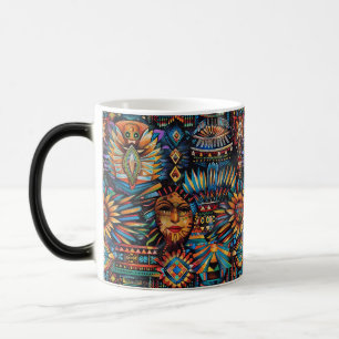 Captivating Cerulean "Pre-Columbian Tapestry" Magi Magic Mug