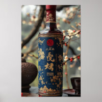 Captivating Chinese Liquor Packaging Design Poster