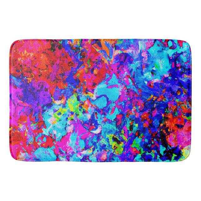 Captivating Colour Schemes of Abstract Pattern Bath Mat (Front)