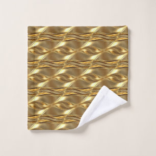 Captivating gold pattern bath towel set