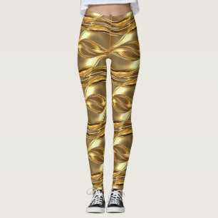 Captivating gold pattern leggings