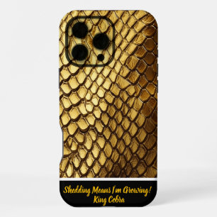 Captivating golden snake skins shimmering in light iPhone 16 pro max case