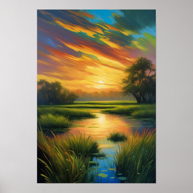 Captivating Green Meadow Poster (Front)