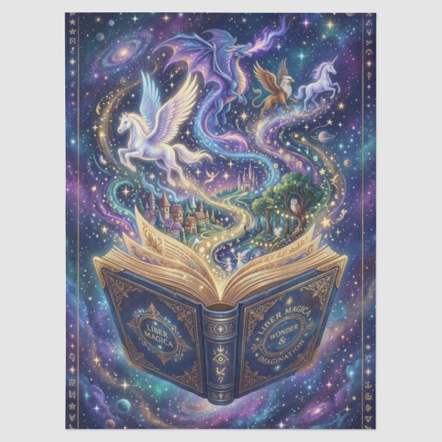 Captivating Magic Book Tissue Paper (Front)