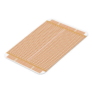Captivating Orange and White Squares Background Magnet