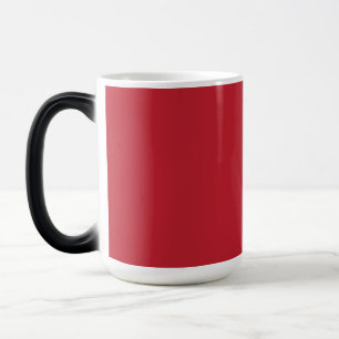 Captivating Red Background White Border Design Magic Mug