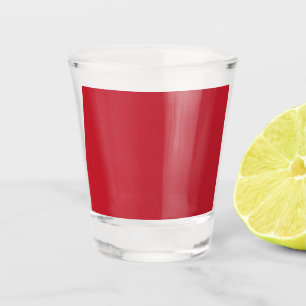 Captivating Red Background White Border Design Shot Glass