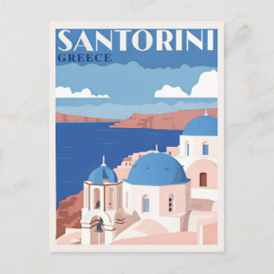 Captivating Santorini Greece  Postcard