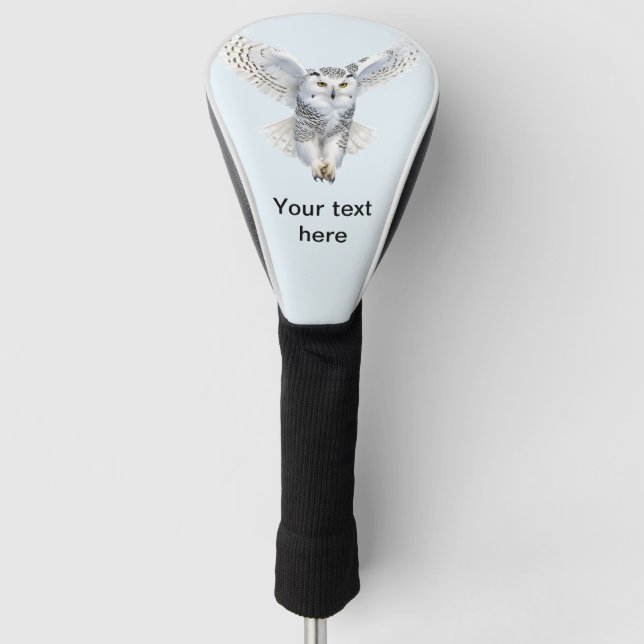 Captivating Snowy Owl  Golf Head Cover (Front)